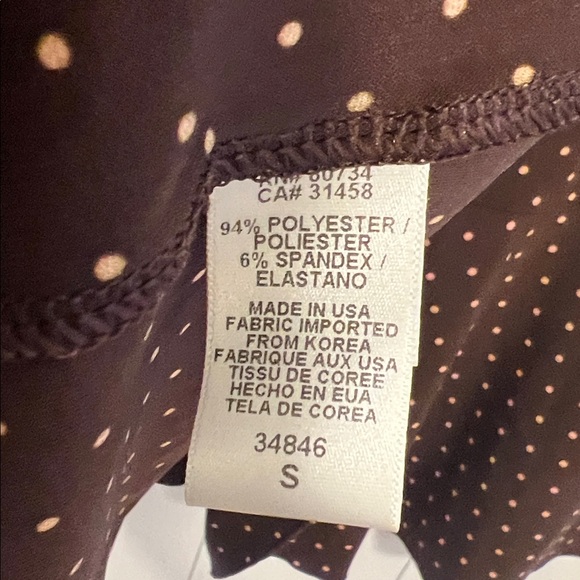 BCBGMaxAzria Dark Brown Dress with Pink Polka Dots - Picture 7 of 7